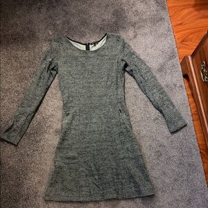 Theory Elegant Gray Long Sleeve Dress